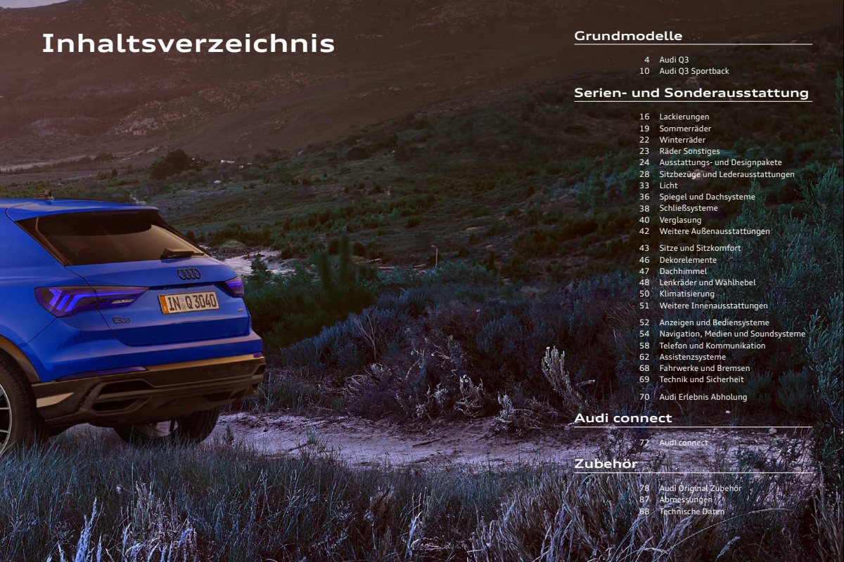 2023 – Q3 & Sportback (DE) Preview Page 3