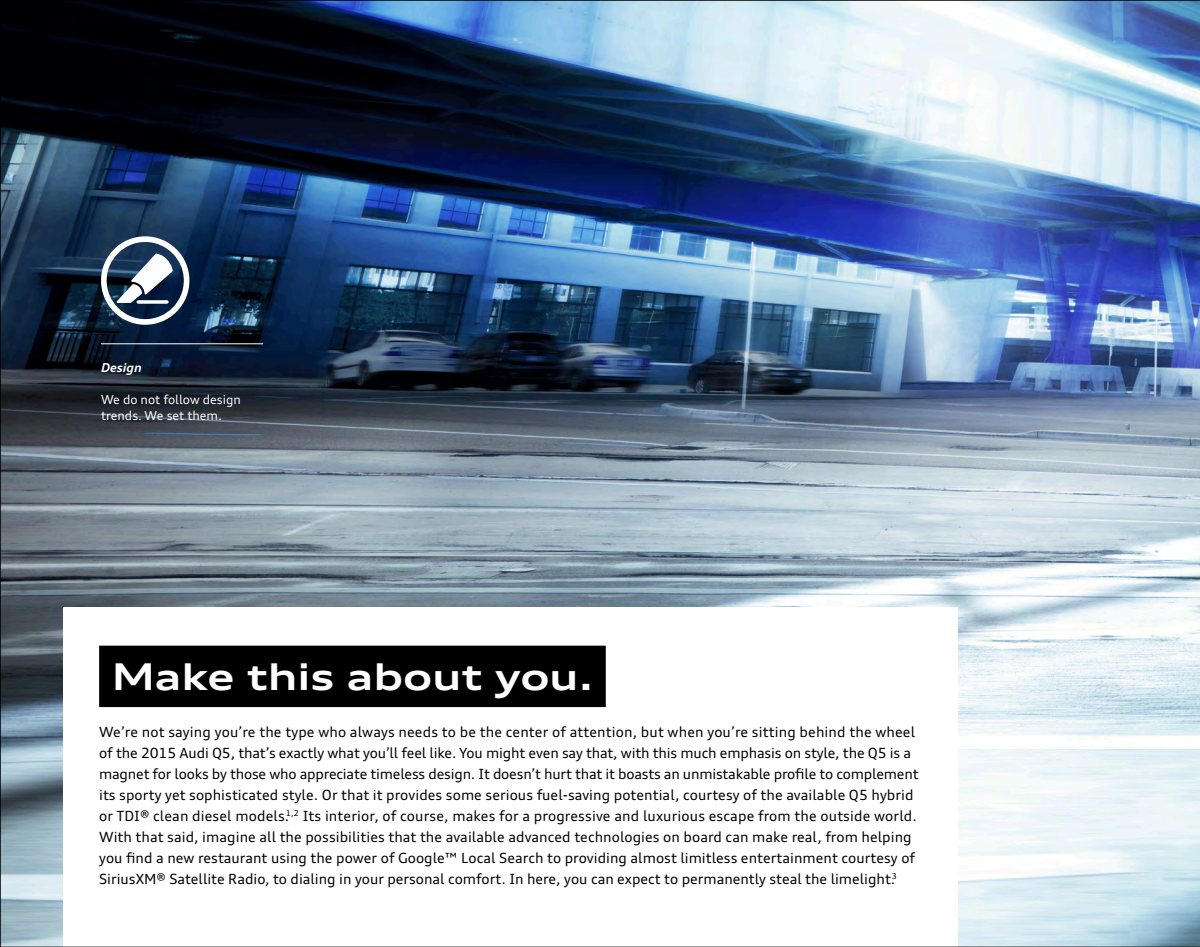 2015 – Q5 & Q5 Hybrid (US) Preview Page 4