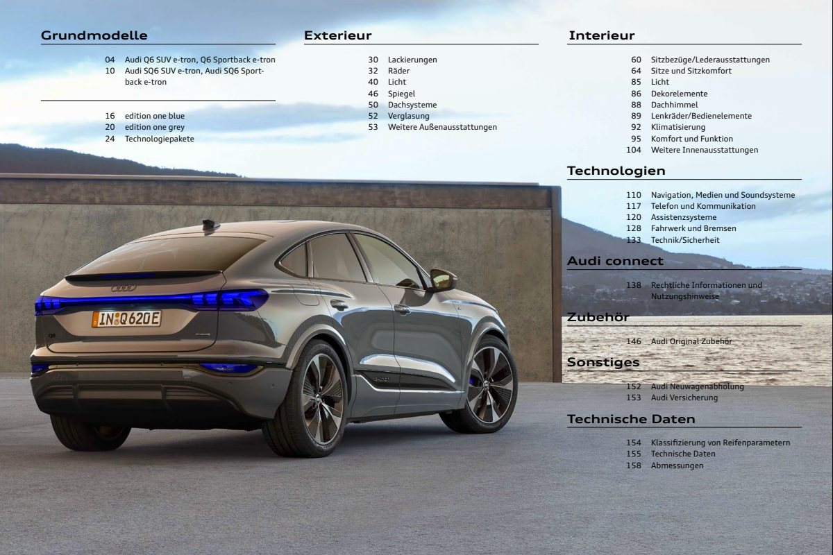 2024 – Q6 e-tron & Sportback (DE) Preview Page 3