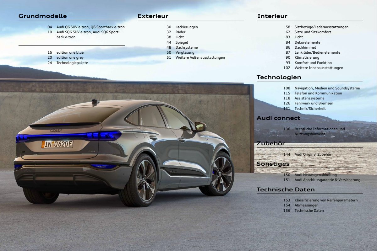2025 – Q6 e-tron & Sportback (DE) Preview Page 3