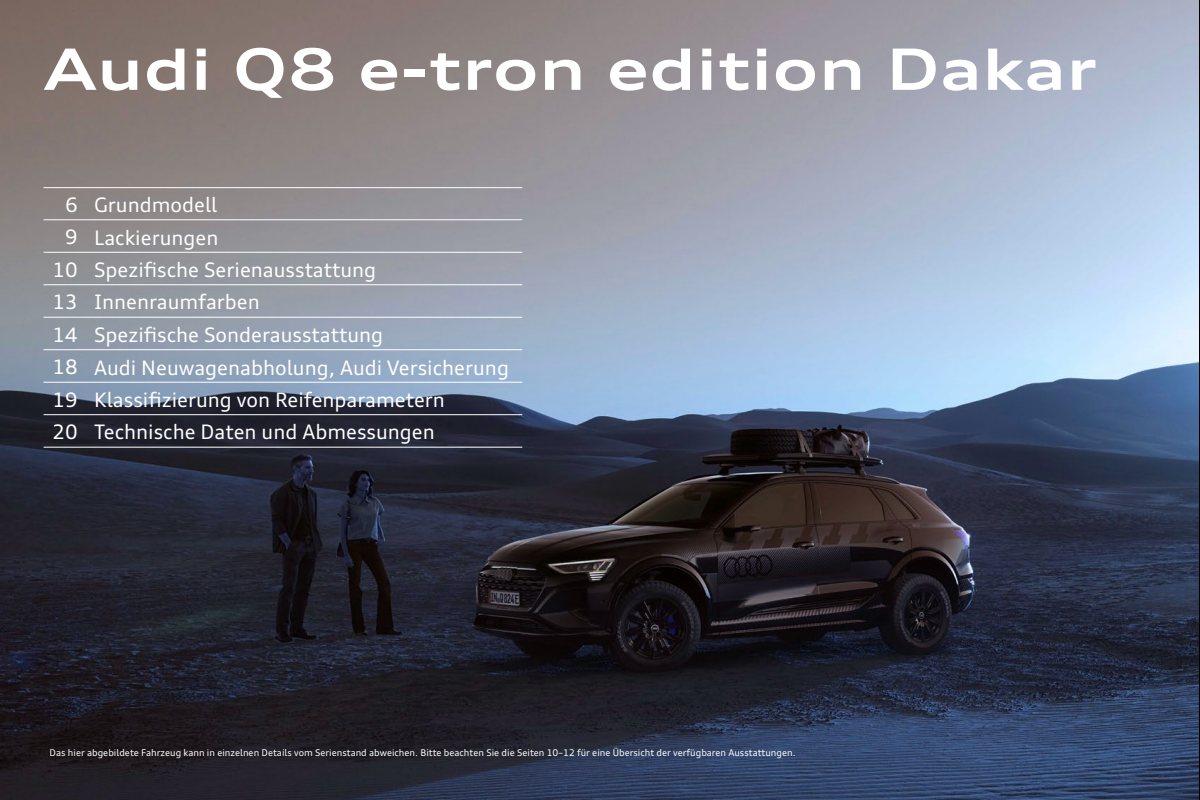 2024 – Q8 e-tron Edition Dakar (DE) Preview Page 2