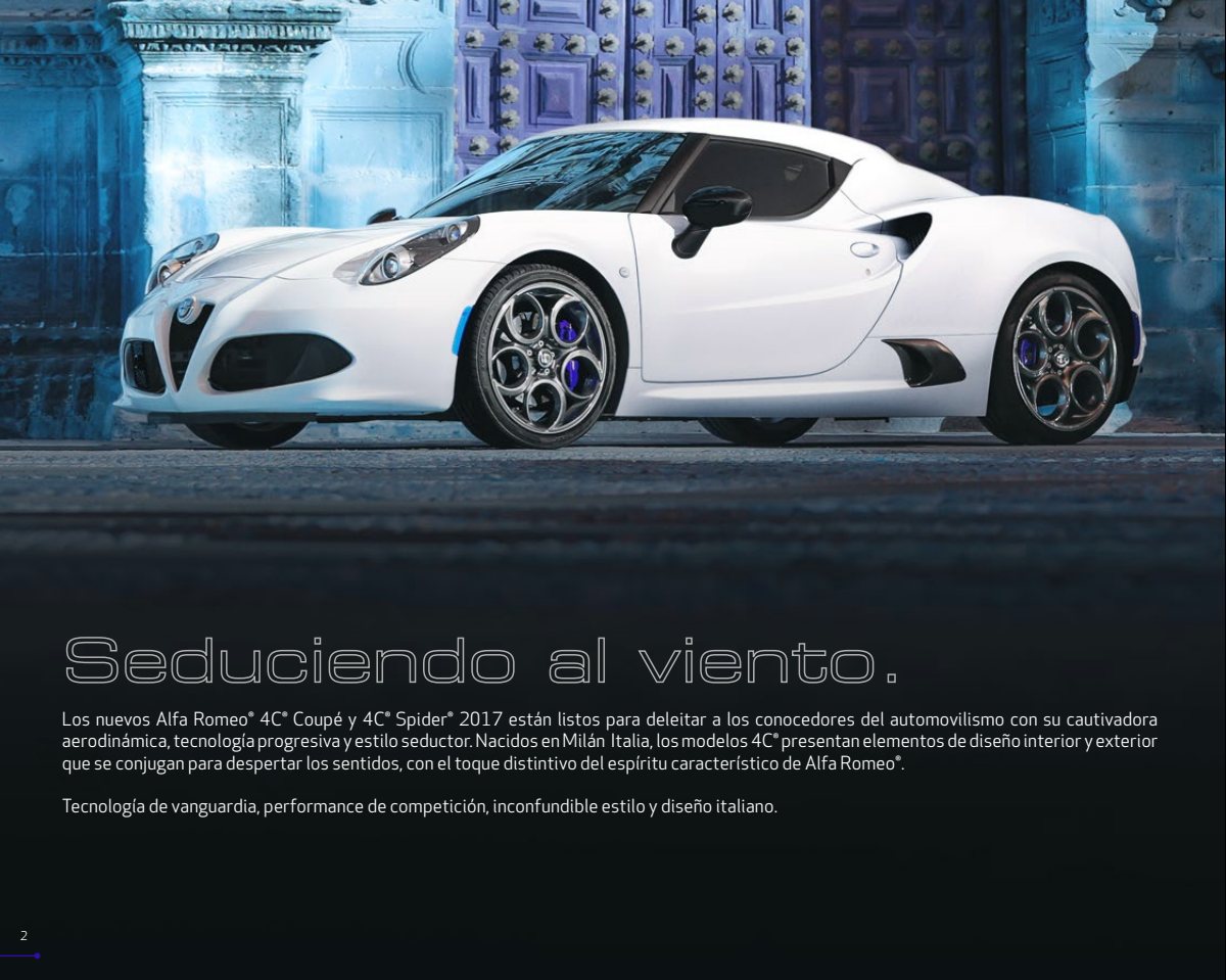 2017 – 4C Coupe & Spider (MX) Preview Page 2