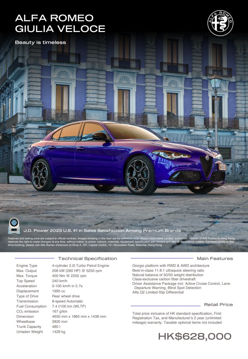2024 – Giulia Veloce (HK) Preview Page 1