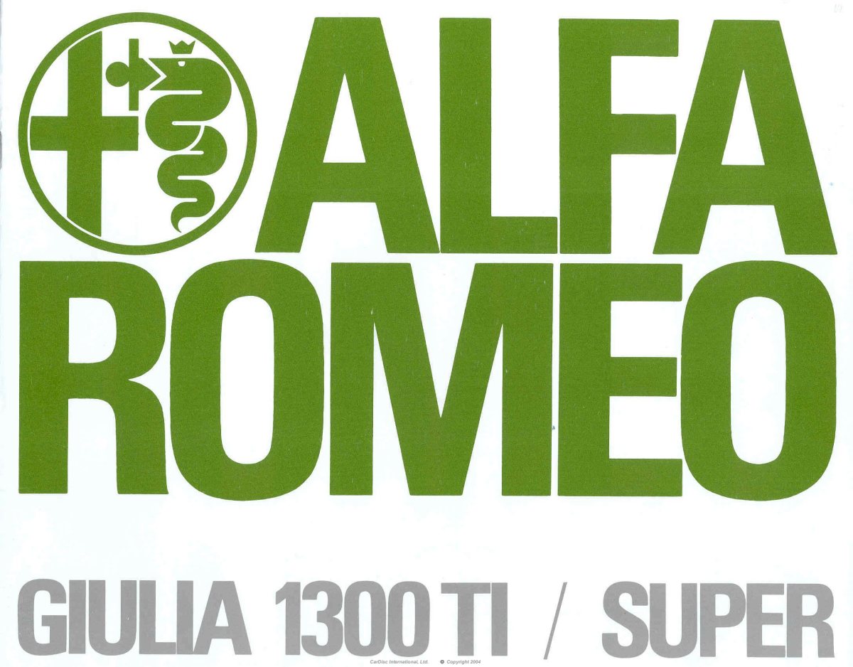 1969 – Giulia 1300 Ti & Super (INT) Preview Page 1