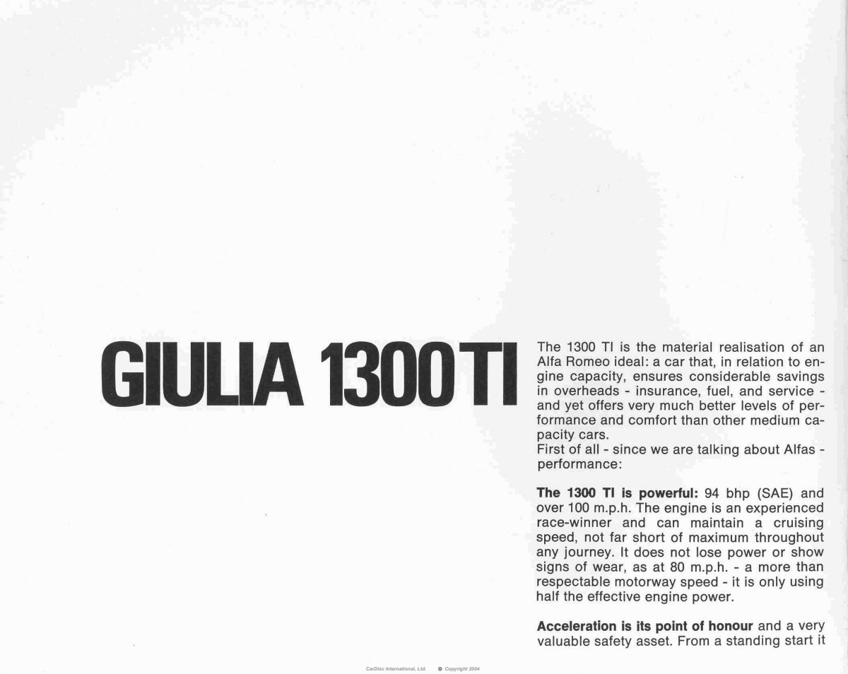 1969 – Giulia 1300 Ti & Super (INT) Preview Page 4