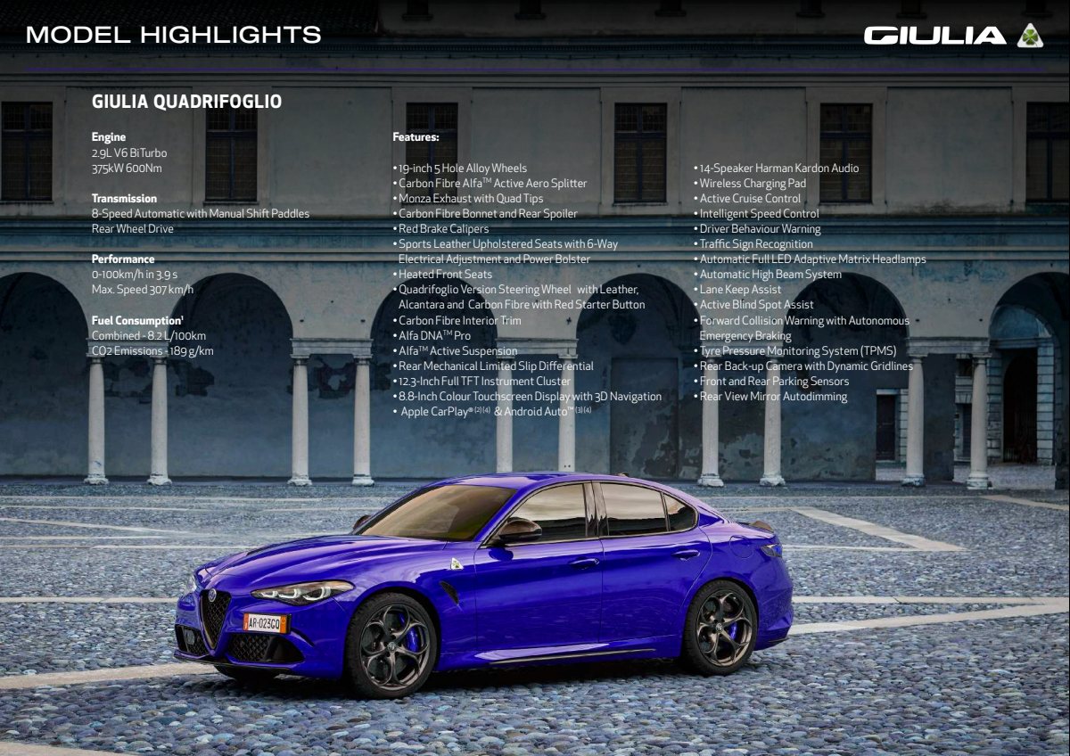 2023 – Giulia & Stelvio Quadrifoglio (AU) Preview Page 2