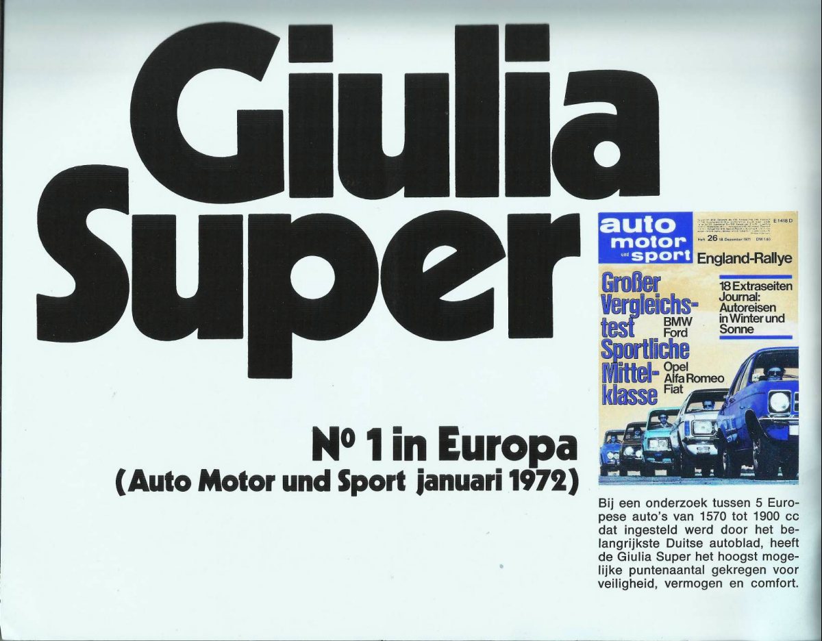 1973 – Giulia Super 1.3 & 1.6 (NL) Preview Page 2
