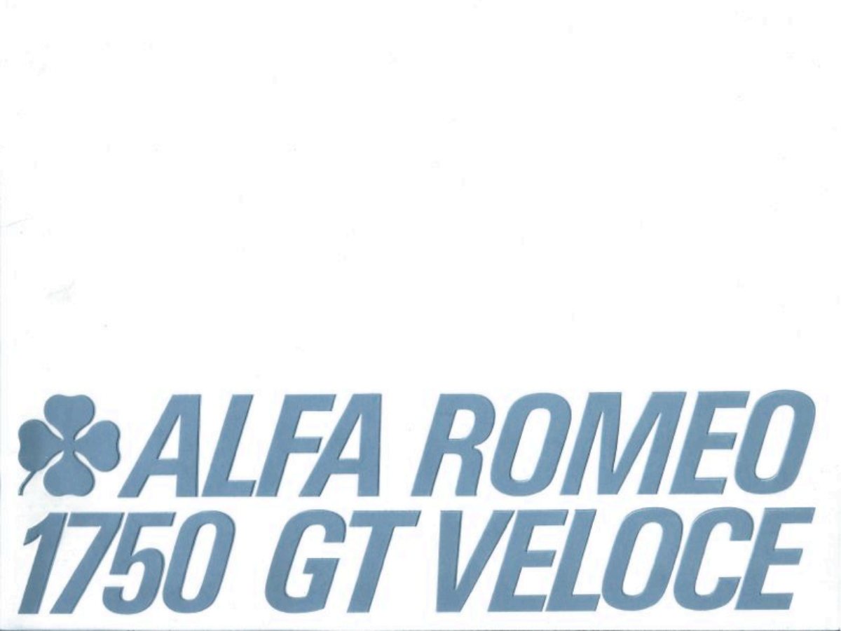 1969 – GT Veloce 1750 Quadrifoglio (INT) Preview Page 1