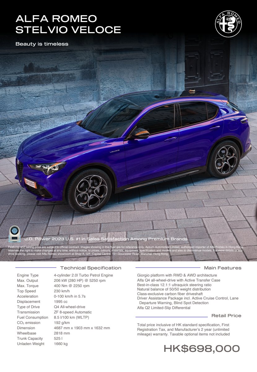 2024 – Stelvio Veloce (HK) Preview Page 1