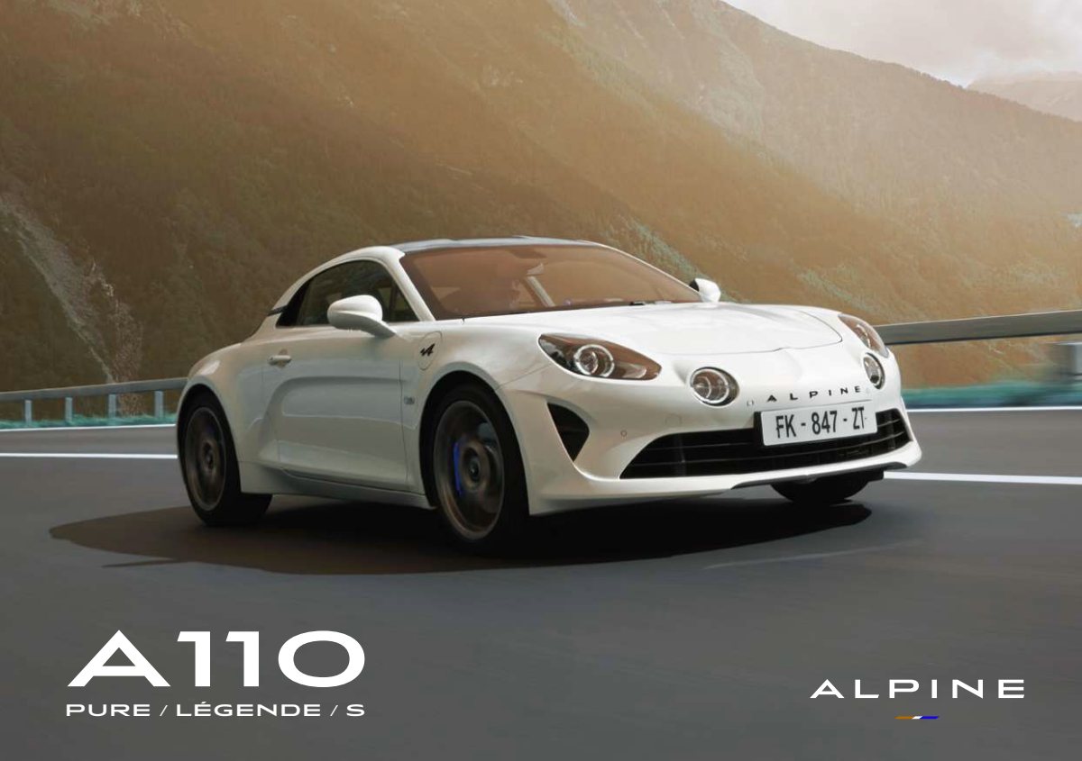 2021 – A110 Model Range (UK) Preview Page 1