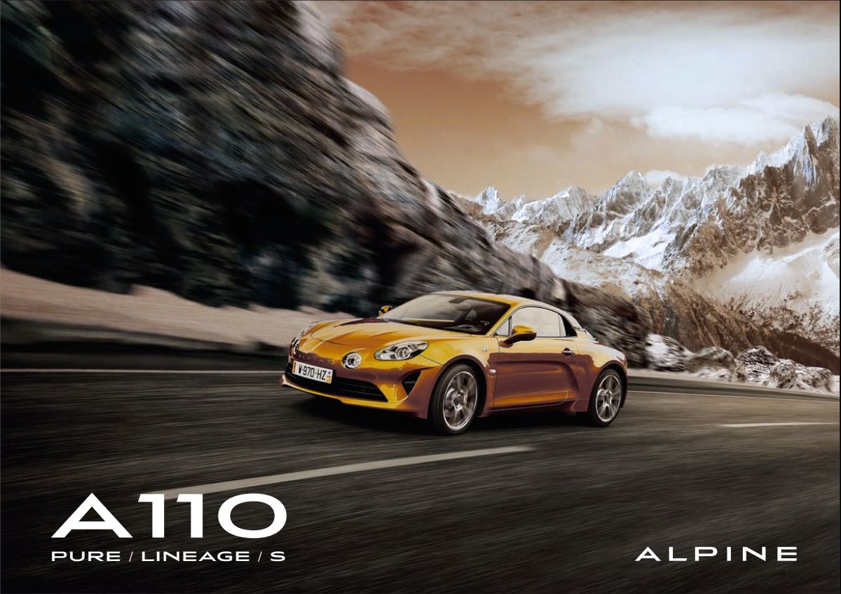 2021 – A110 Model Range (JP) Preview Page 1