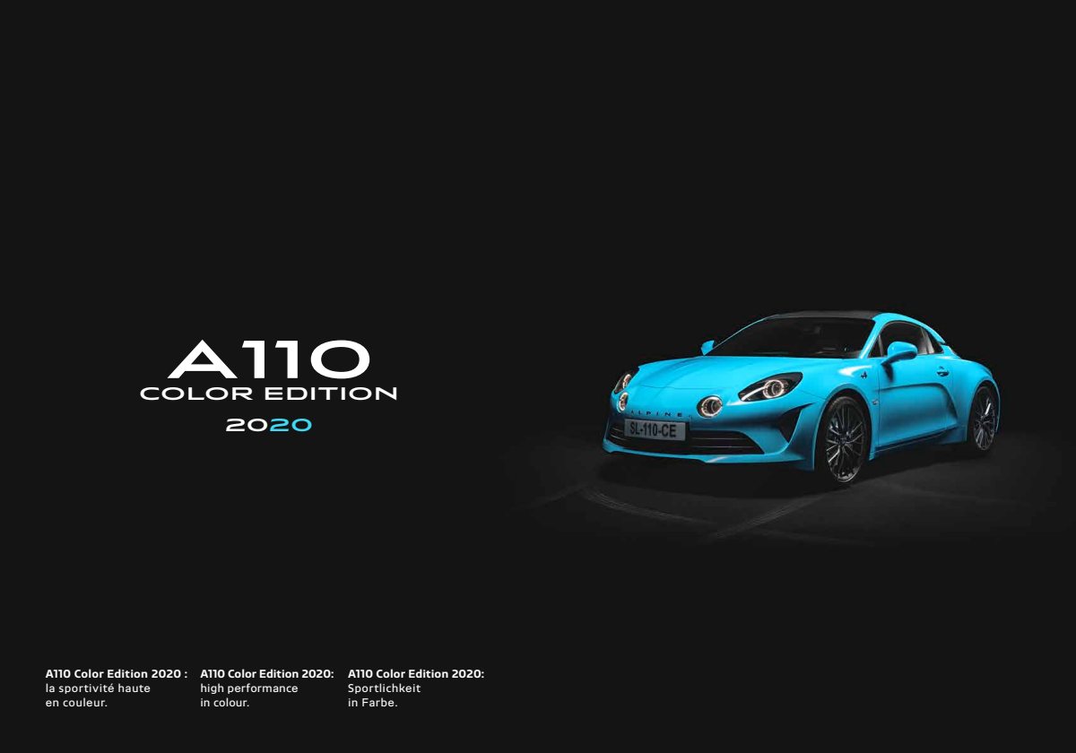 2020 – A110 Color Edition (INT) Preview Page 2