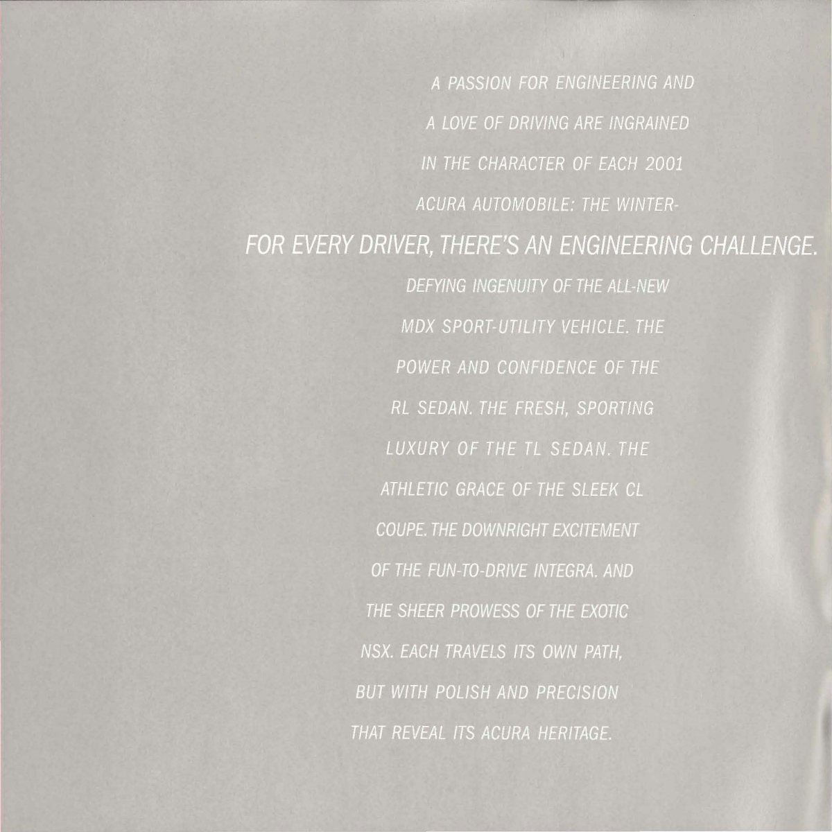 2001 – Model Range (US) Preview Page 2