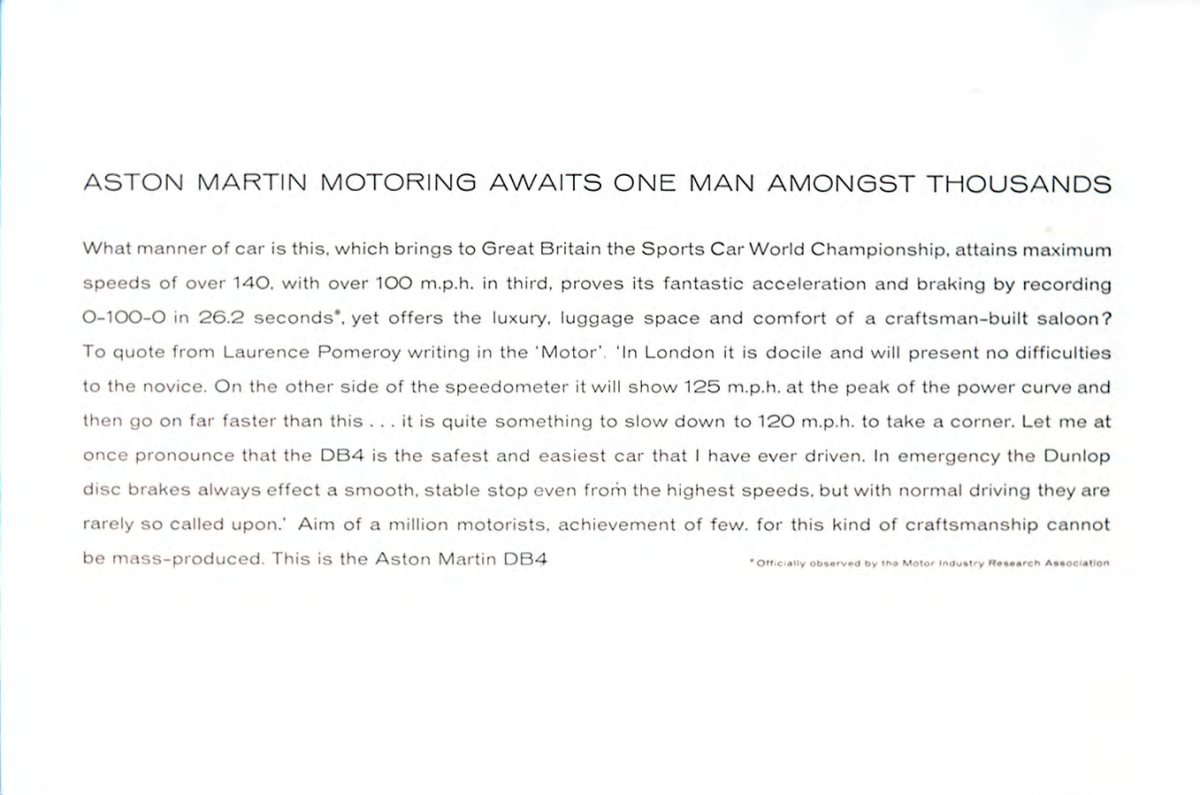 1961 – DB4 (UK) Preview Page 3