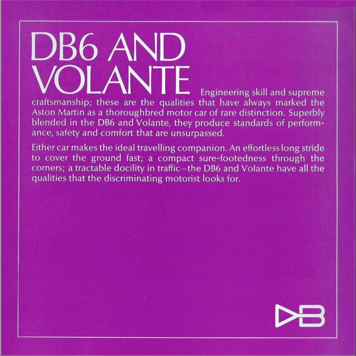 1965 – DB6 & Volante (UK) Preview Page 2