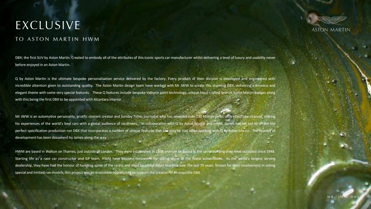 2020 – DBX Q by AM & JWW (UK) Preview Page 2